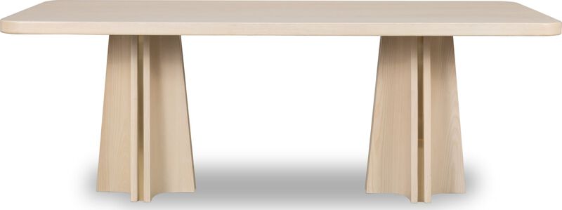 Zinnia Ash Wood Double Pedestal Dining Table