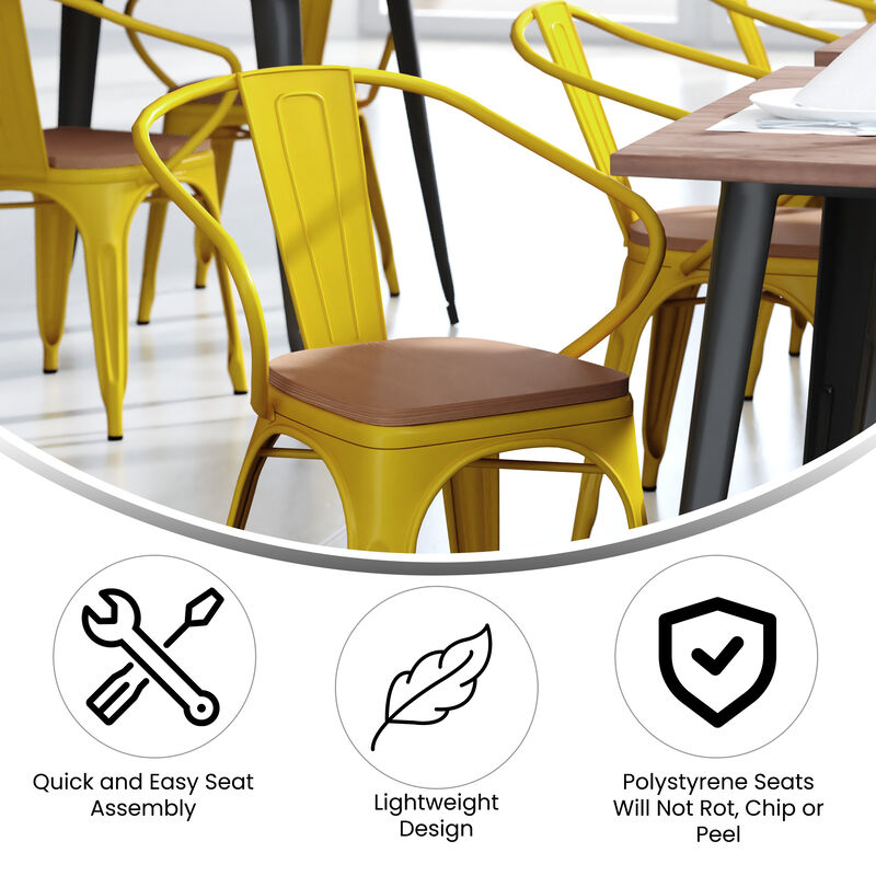 Metal Colorful Restaurant Chairs