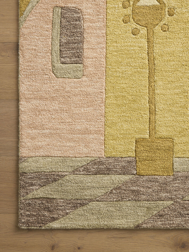 Villagio VIL01 Gold/Multi 18" x 18" Sample Rug