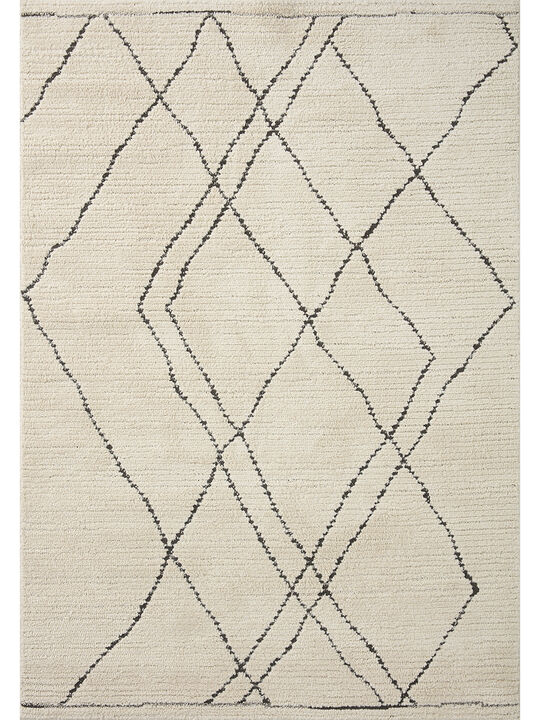 Fabian FAB02 Ivory/Charcoal 4' x 6' Rug