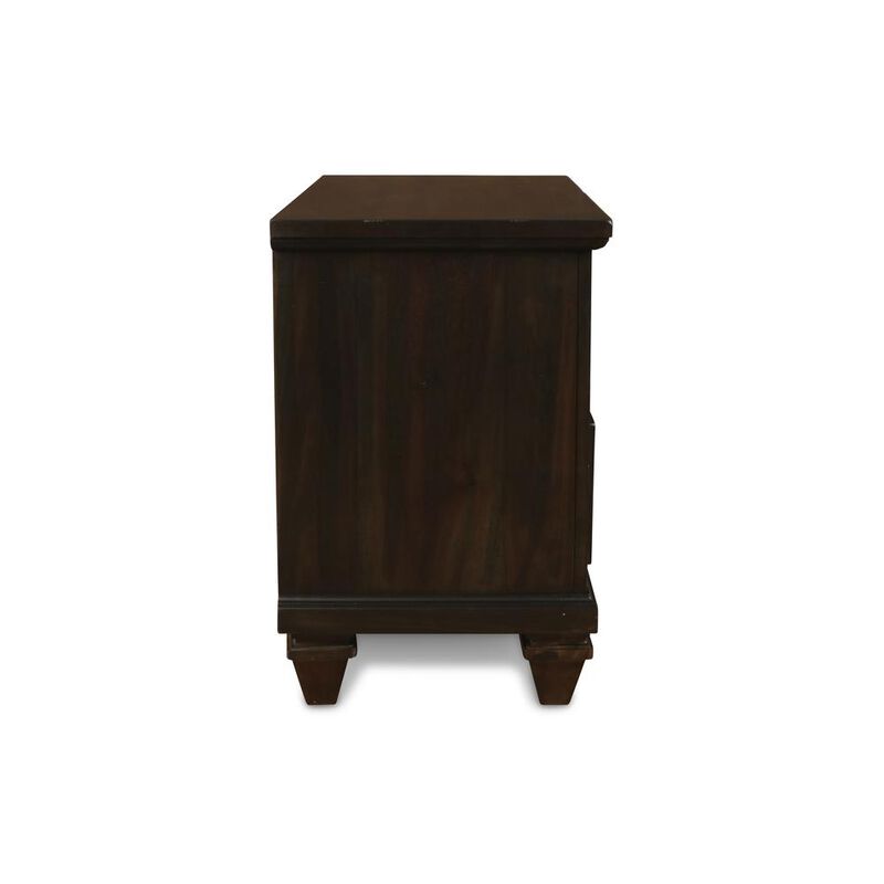 New Classic Furniture Furniture Sevilla Solid Wood 2-Drawer Nightstand in Walnut