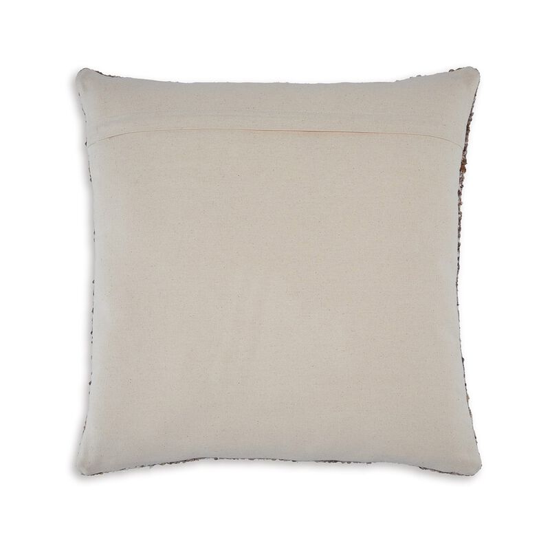 Nely 22 Inch Accent Pillow Set of 4, Handwoven Abstract Design, Ivory Brown -