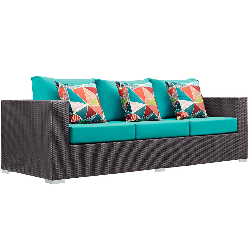 Modway - Convene 3 Piece Outdoor Patio Sofa Set