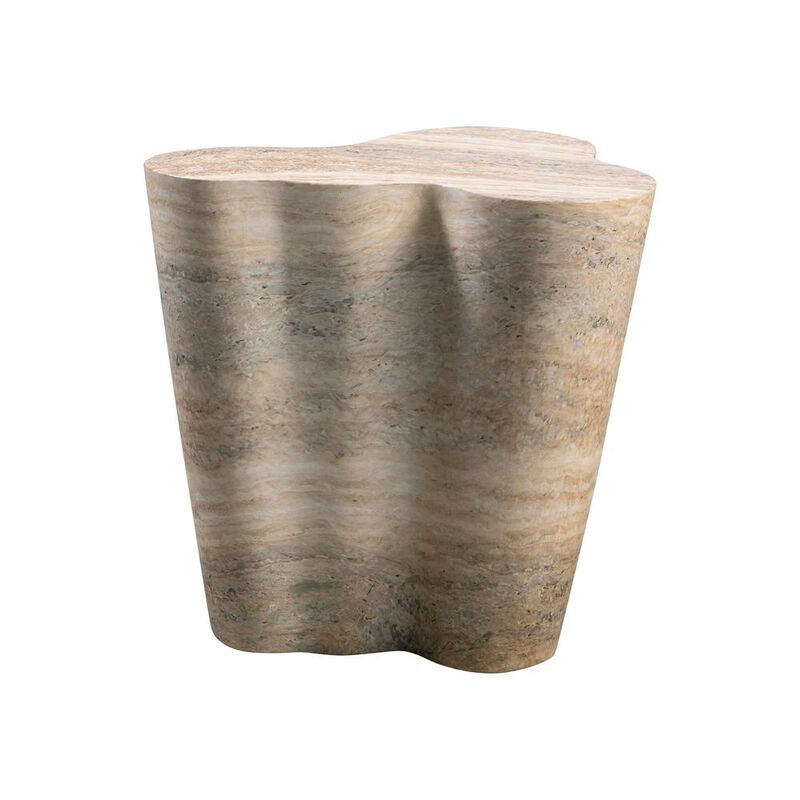 Belen Kox Contemporary Faux Travertine Accent Table, Belen Kox