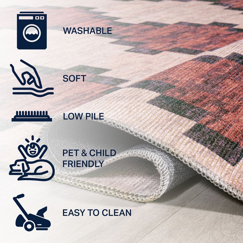 Timantii Modern Trellis Kilim Area Rug