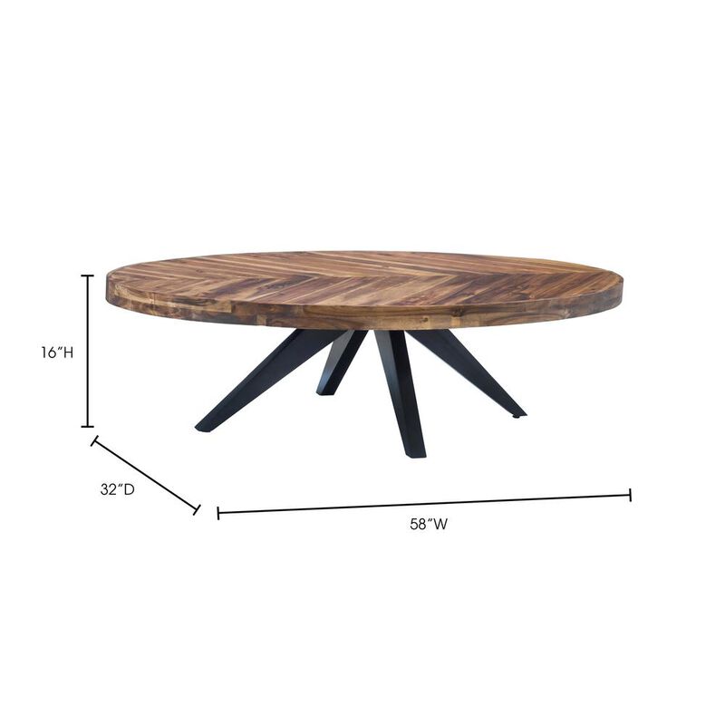 Moe�s Parq Oval Coffee Table Amber