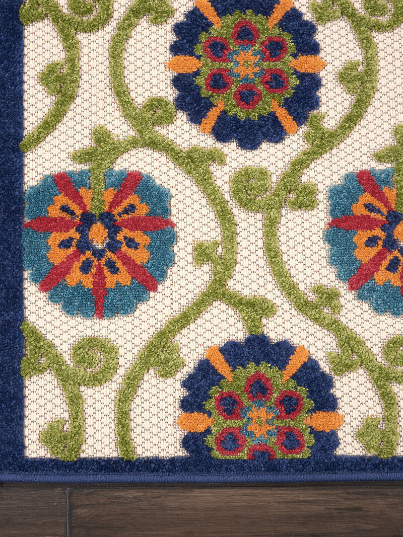 Aloha ALH19 Blue/Multicolor 3'6" x 5'6" Rug