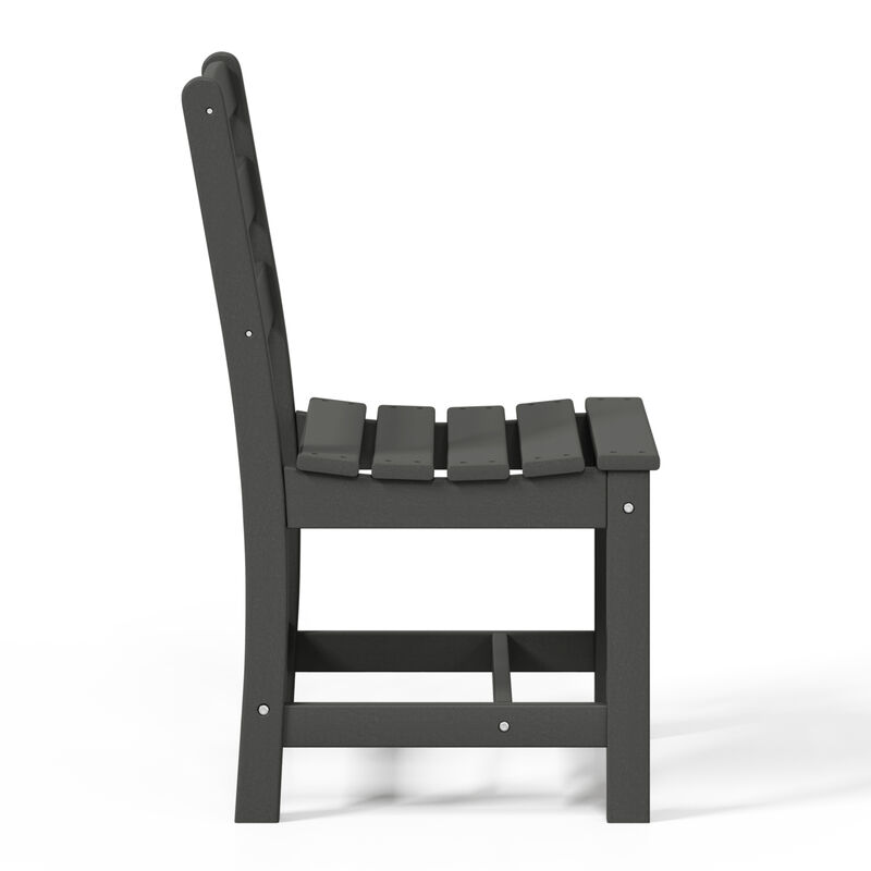WestinTrends Outdoor HDPE Patio Classic Armless Dining Side Chair