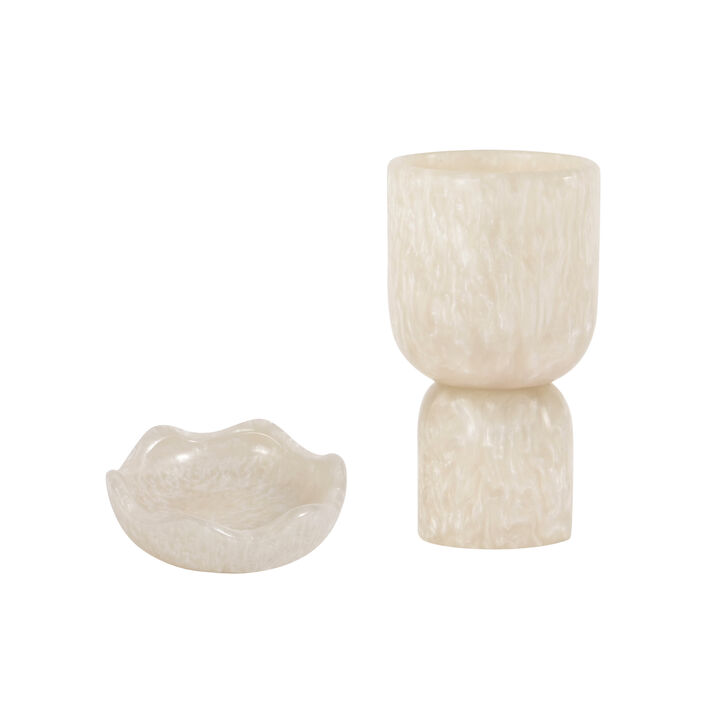 Platform Blue Swirl Resin Kiddush Cup