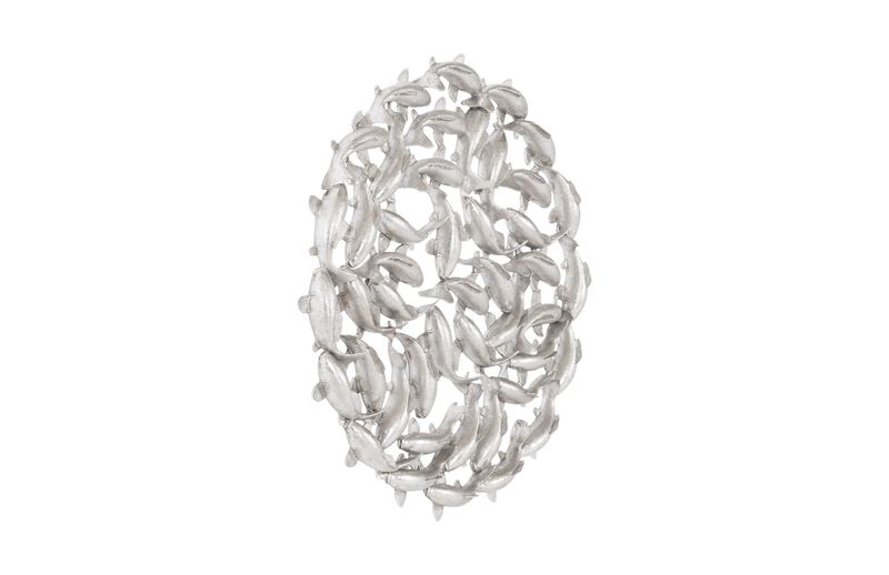 Koi Wall Art in Silver
