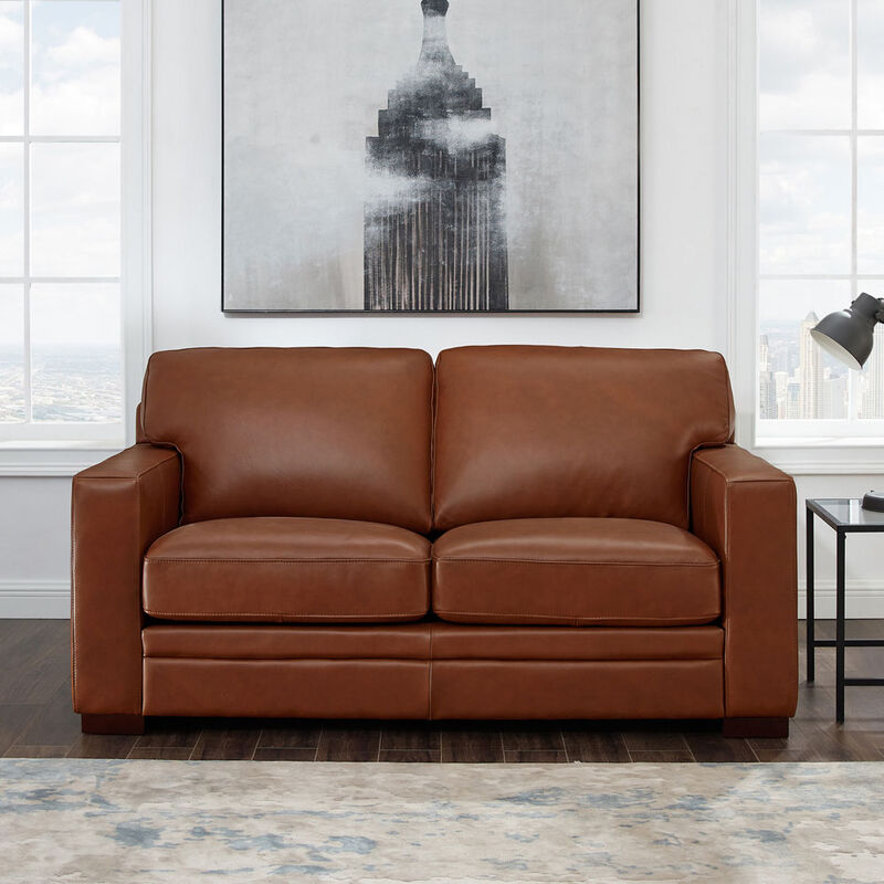 Dillon Top Grain Leather Loveseat