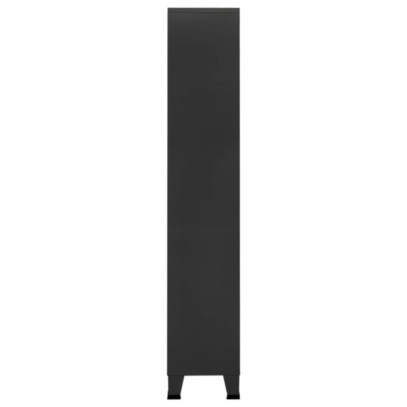 vidaXL Industrial Bookshelf Anthracite 31.5"x12.6"x70.9" Steel