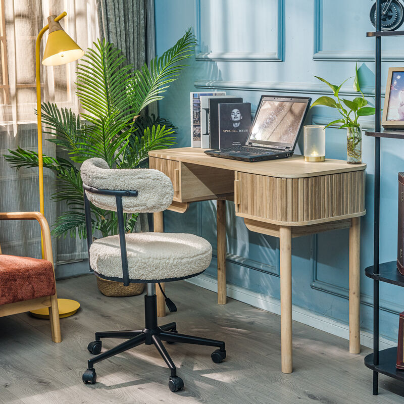 Wooden Desk with 2 Doors