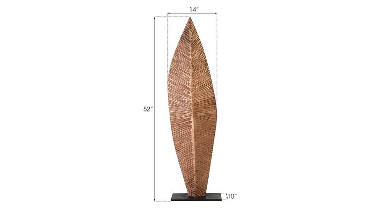 Medium Carved Leaf on Stand