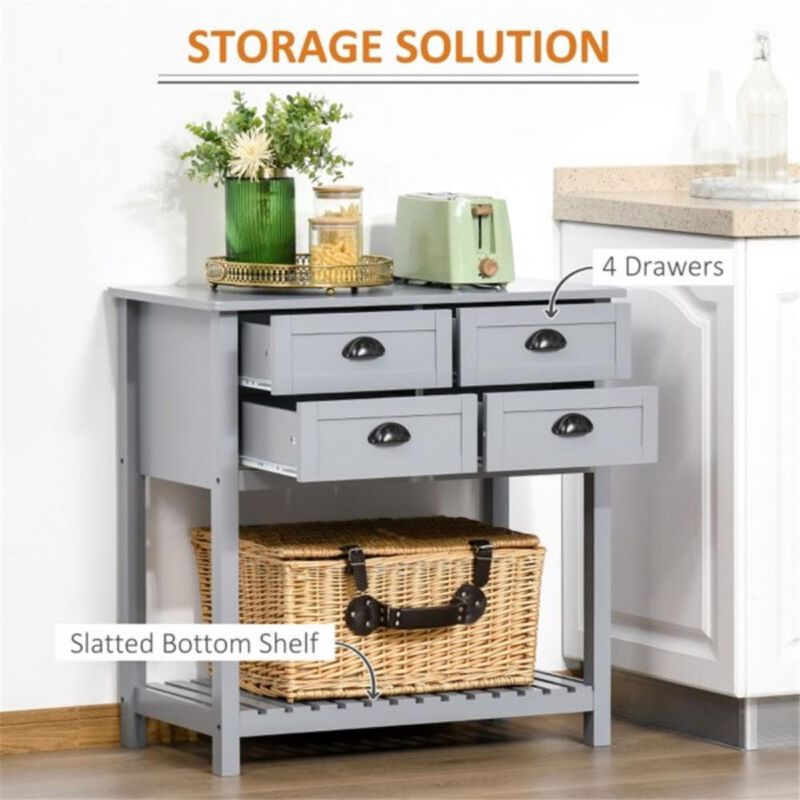 Kitchen Sideboard Buffet, Storage Cabinet & Coffee Bar with Shelves and Doors