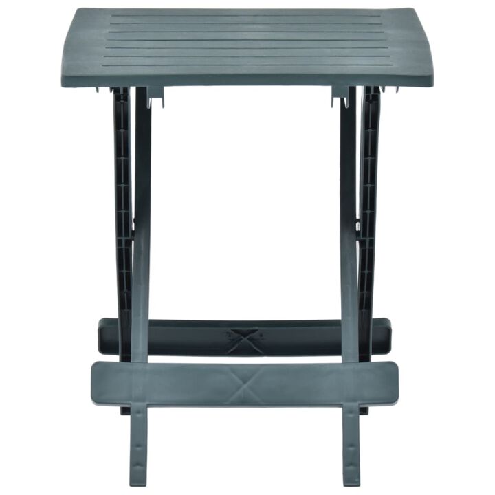 vidaXL Folding Garden Table Green 17.7"x16.9"x19.7" Plastic