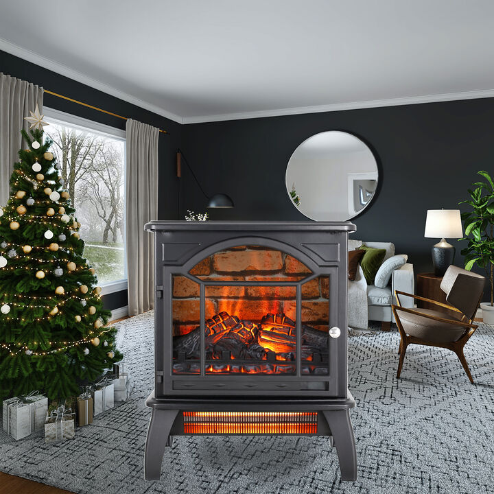 Streamdale 18 Inch 3D Infrared Electric Stove With Remote Control