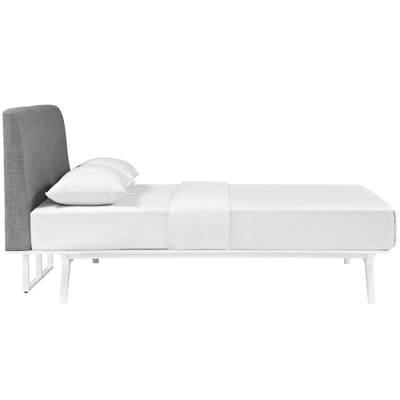 Modway - Tracy King Bed White Gray