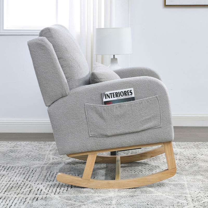27.5" W Modern Accent High Back Living Room Casual Armchair Rocker