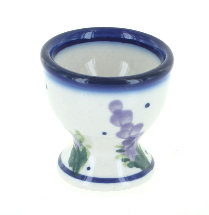 Blue Rose Polish Pottery Lavender Fields Egg Cup