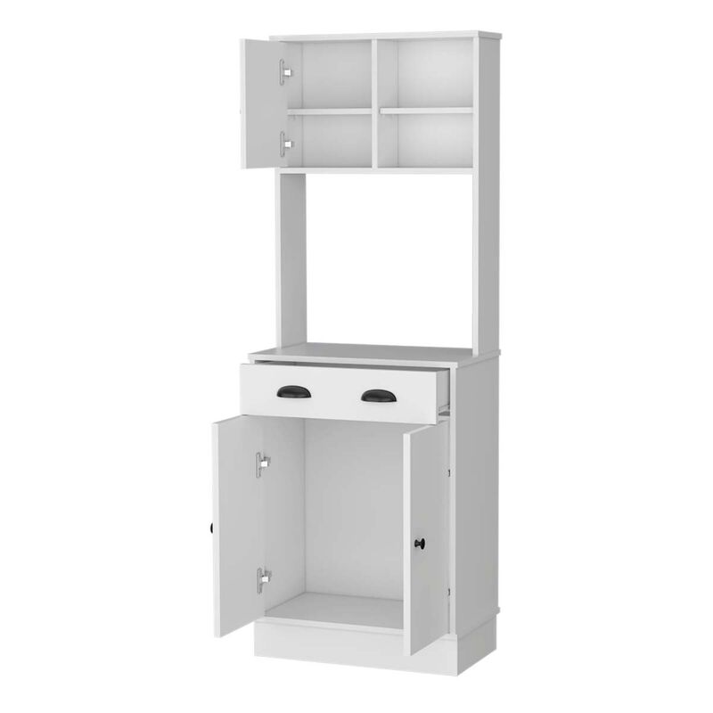 Palmer 2-Door Cabinet Microwave Kitchen Pantry In White