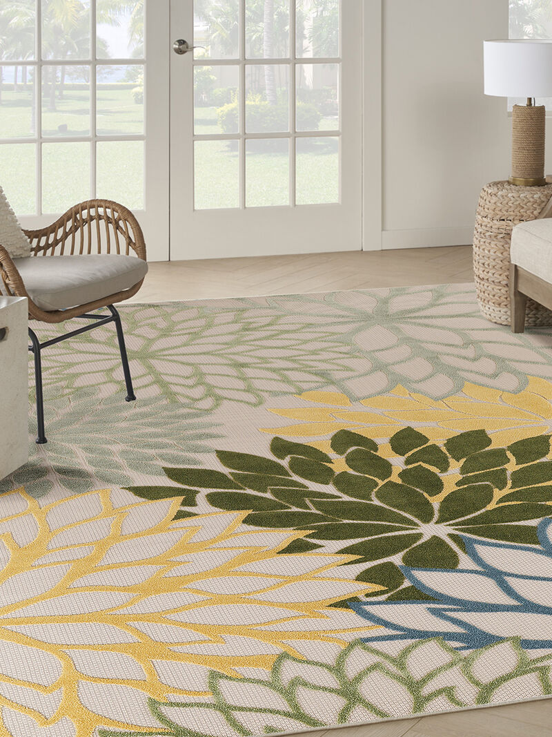 Aloha ALH05 Green/Multicolor 6' x 9' Rug