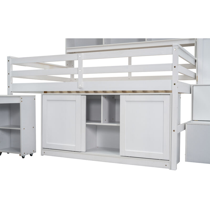 Merax Storage Loft Bed  with Desk