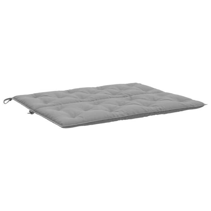 Claire Outdoor Cushion for Bench, 47 Inch Light Gray Oxford Fabric - Benzara
