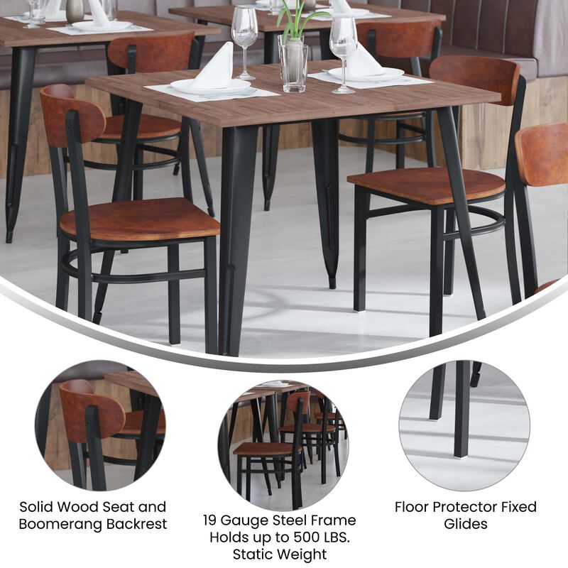 Metal/Wood Restaurant Chairs