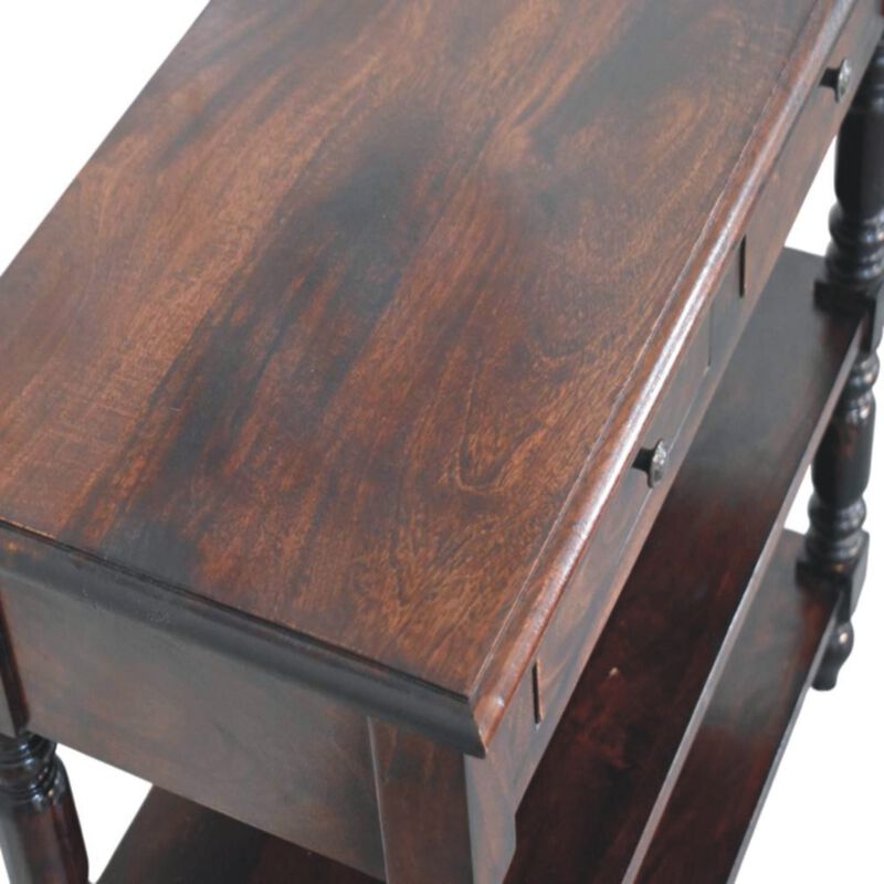 Artisan Furniture Solid Wood  Turned legs Cherry Side Table