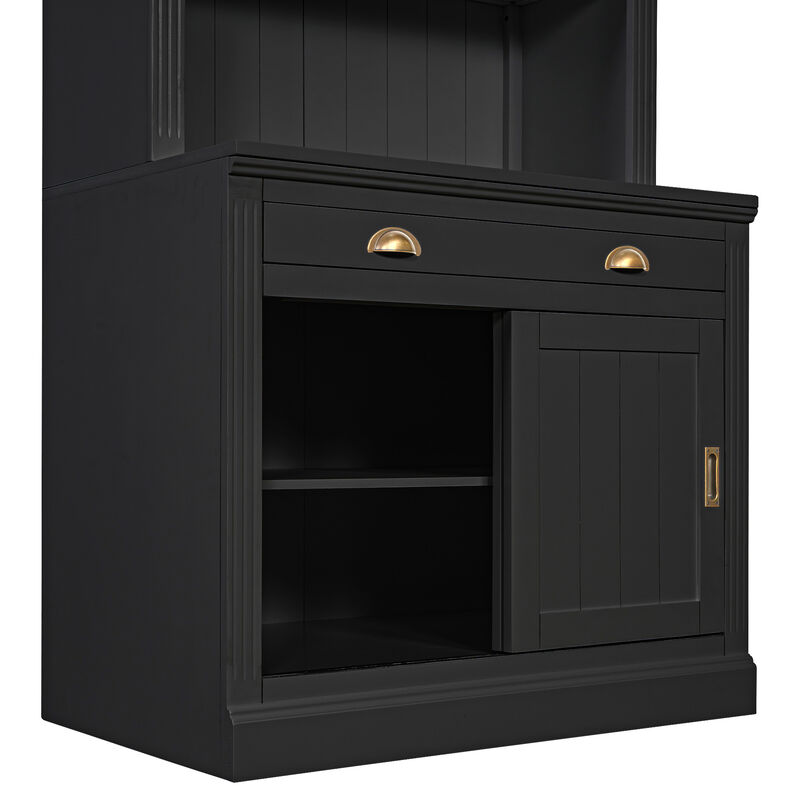 Merax Modern Bookcase Tall Bookshelf with LED Lighting