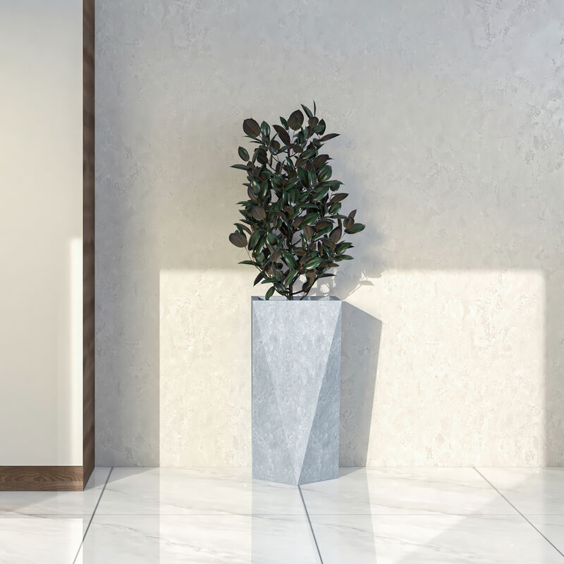 LeisureMod Aloe Series Fiberstone and MgO Clay 29" Planter