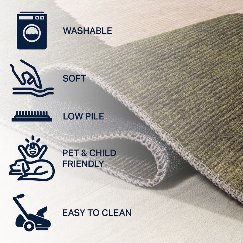 Cirkel Minimalist Geometric Dot Machine Washable Area Rug