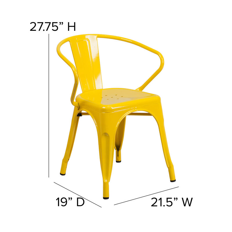 Metal Colorful Restaurant Chairs
