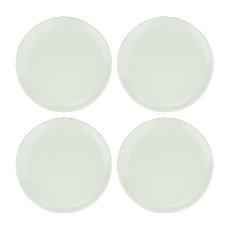 Gourmet dia.9" Round Warm White Porcelain Plate (Set of 4)