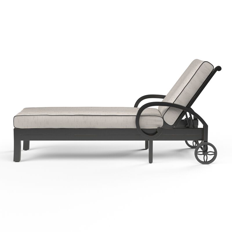 Monterey Chaise Lounge in Frequency Sand w/ Contrast Canvas Java Welt