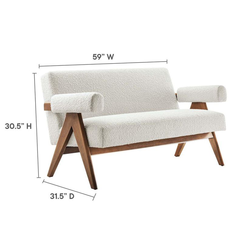 Modway Lyra Boucle Fabric Loveseat