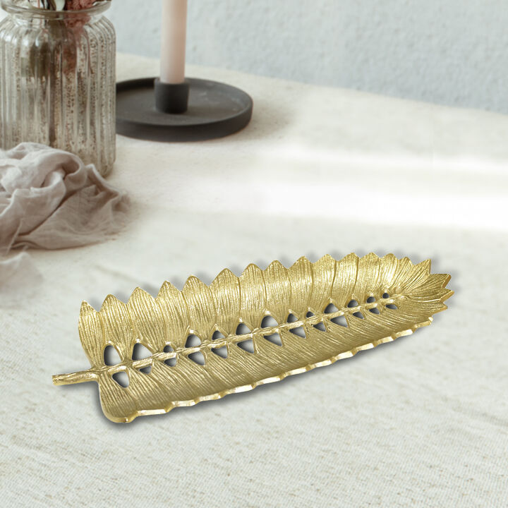 Handmade Decorative Bronze Color Coated 7.87 x 3.54 x 0.59 Inches Aluminium Tray 051AB BBH Home's