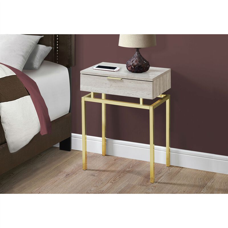 Hivvago 24 inch Modern End Table 1 Drawer Nightstand