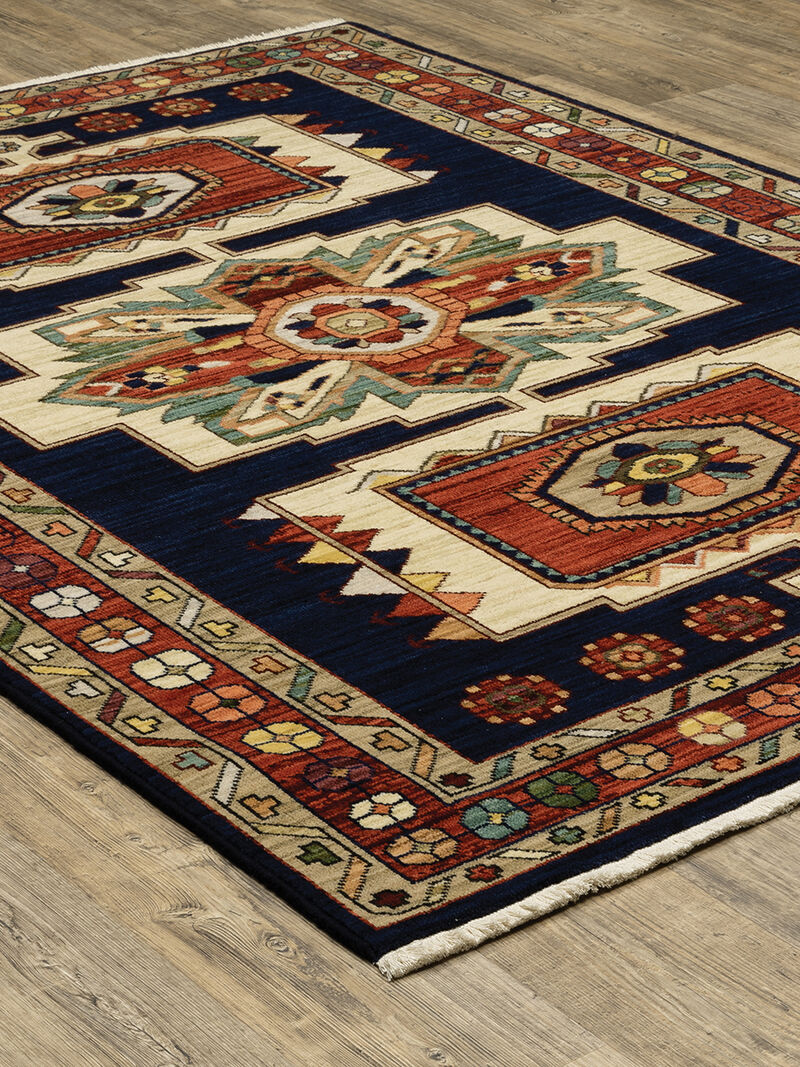 Lilihan 3'3" x 5' Blue Rug