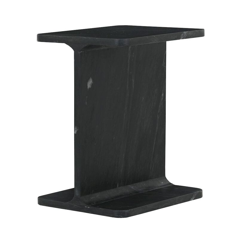 Jofran Enzo Luxury Genuine Solid Marble Icon End Table