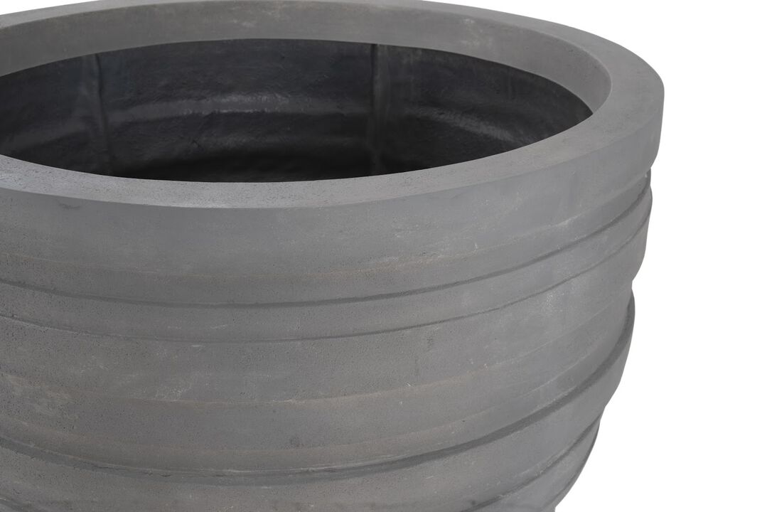 June Large Planter in Raw Gray