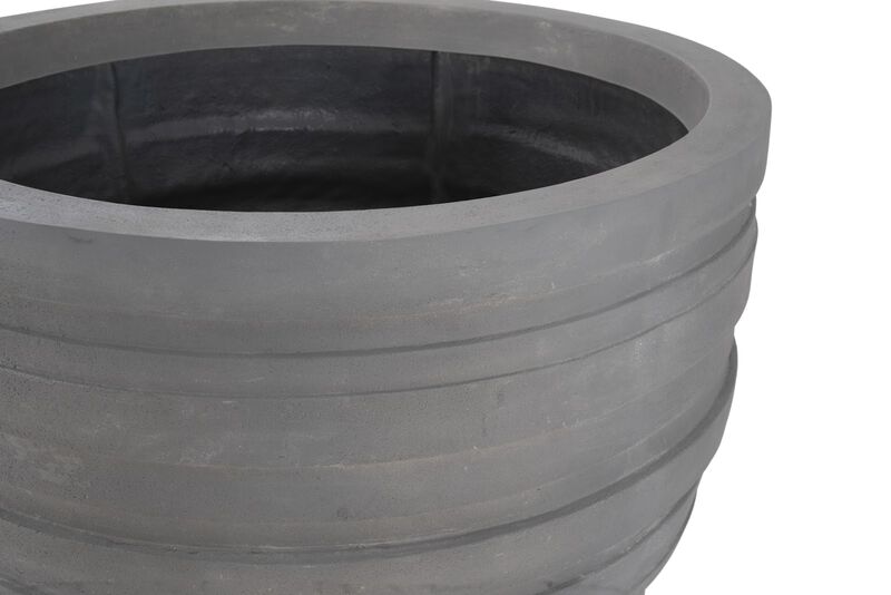 June Large Planter in Raw Gray