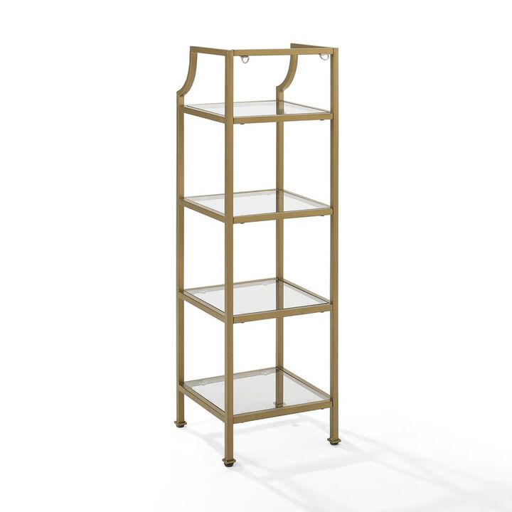 Crosley Furniture Aimee Short Etagere Soft Gold