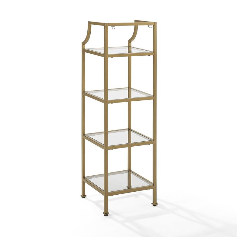 Crosley Furniture Aimee Short Etagere Soft Gold