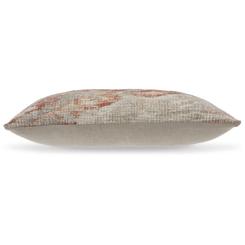 Vear 14 x 22 Lumbar Accent Pillow Set of 4, Woven Ikat Design, Brown, Ivory -