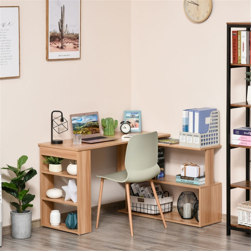 Modern Computer Desk Spacious Workstation for Office Use