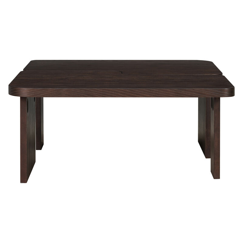 Merax Rectangle Coffee Table with Splicing Design