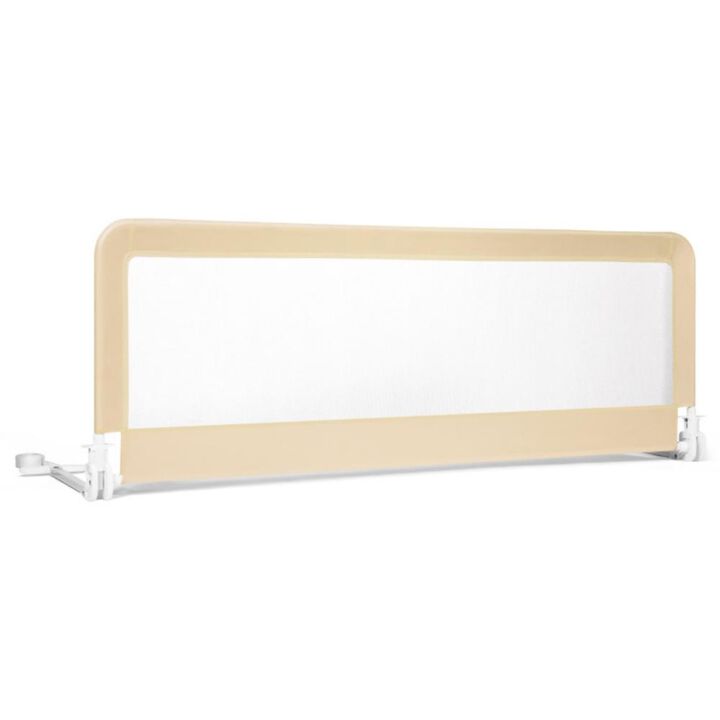Folding Breathable Baby Bed Rail Guard with Safety Strap for Secure and Comfortable Sleep