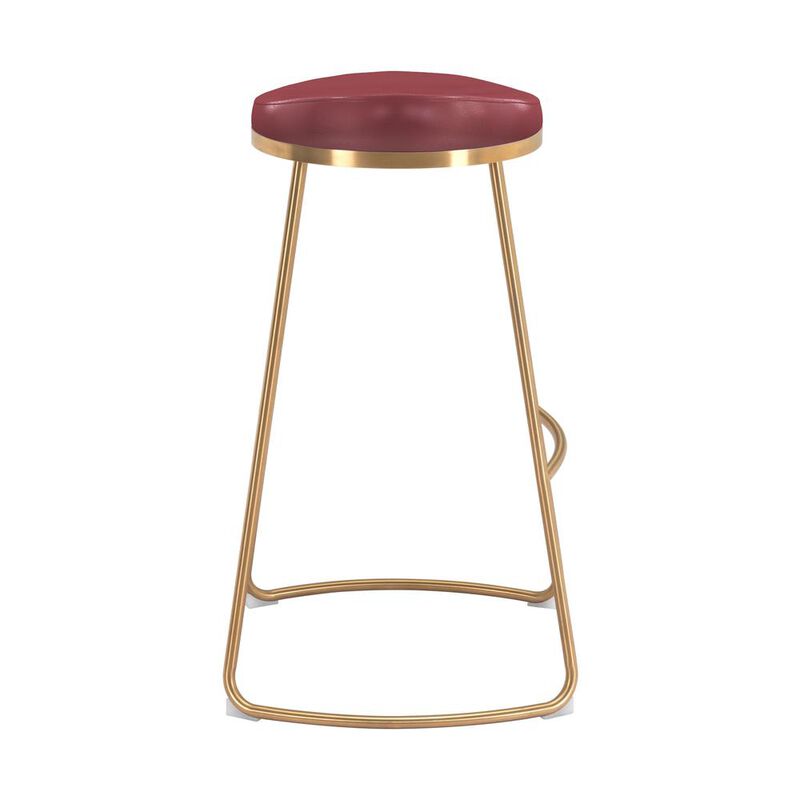 Belen Kox Bree Barstool (Set of 2), Burgundy, Belen Kox